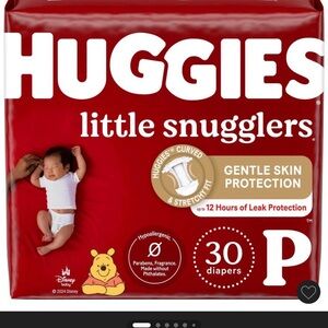3 1/2 Huggies Little Snugglers Baby Diapers 30 Count premie diapers packs